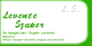 levente szuper business card